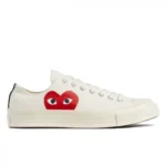 CDG BIG HEART LOW TOP WHITE CONVERSE