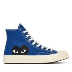 CDG BLACK HEART BLUE HIGH TOP CONVERSE