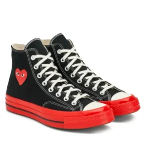 CONVERSE RED SOLE HIGH TOP (BLACK)