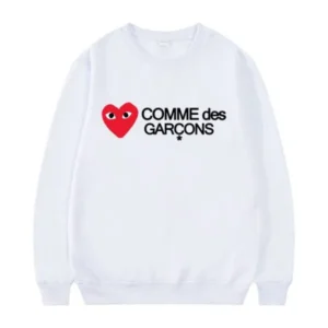 COMME DES GARCONS WHITE SWEATSHIRT