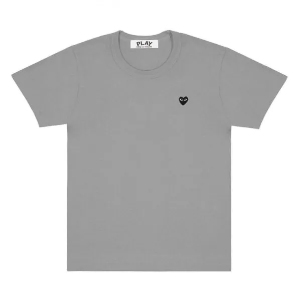 PLAY BASIC CDG BLACK (SMALL) EMBLEM T SHIRT GREY