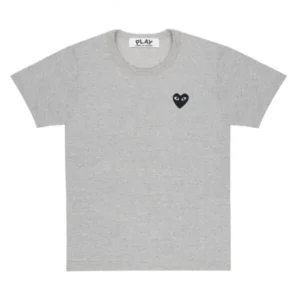 PLAY BASIC CDG BLACK EMBLEM T SHIRT GREY