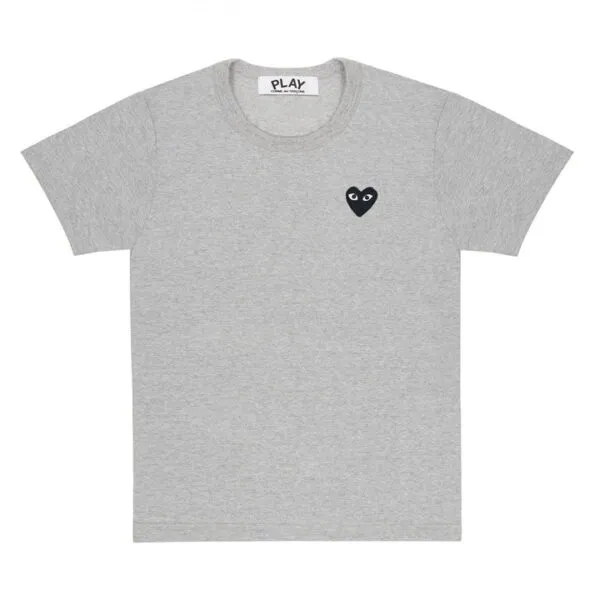 PLAY BASIC CDG BLACK EMBLEM T SHIRT GREY