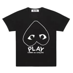 PLAY COMME DES GARCONS SCREEN PRINT BLACK T-SHIRT