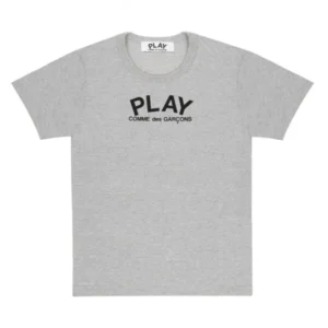 PLAY COMME DES GARCONS SCREEN PRINT GREY TEE