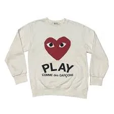 PLAY COMME DES GARCONS CREAM SWEATSHIRT