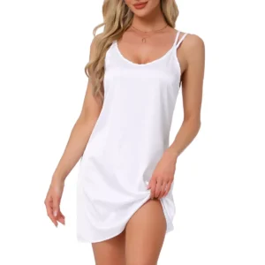 CDG Womens White Nighty Gown