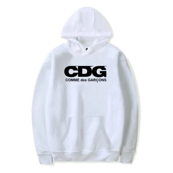 Comme Des Garcons White Hoodie Comme Des Garcons White Hoodie